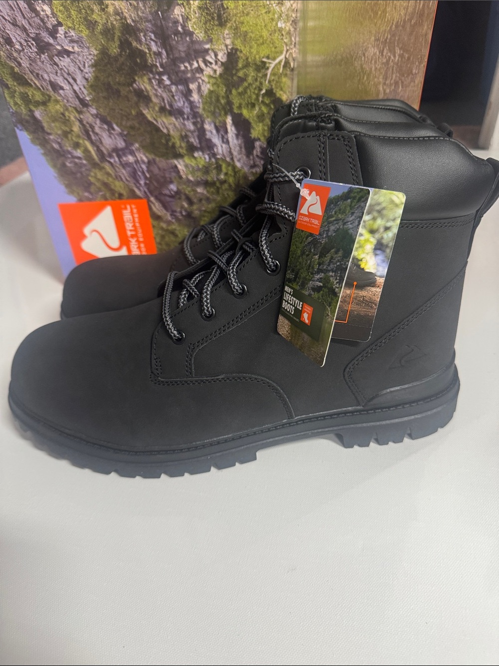 Black Hiking Boots Mens 13 Ozark Trail